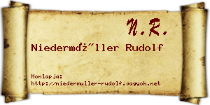 Niedermüller Rudolf névjegykártya