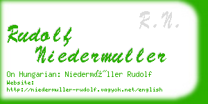 rudolf niedermuller business card